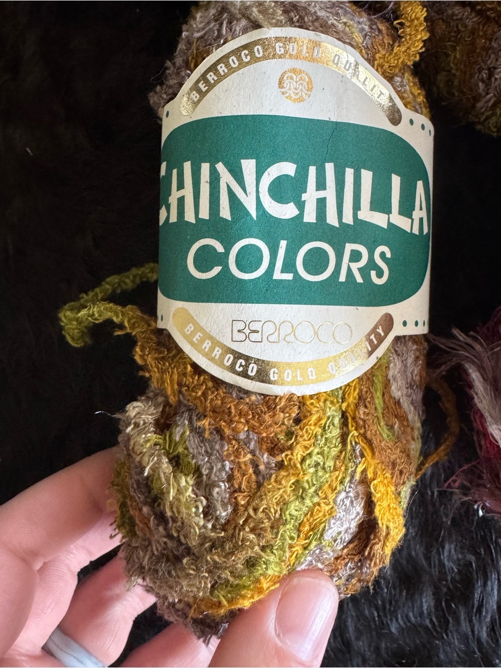 Chinchilla Colors Variegated Yarn - Olive Green/Brown/Yellow